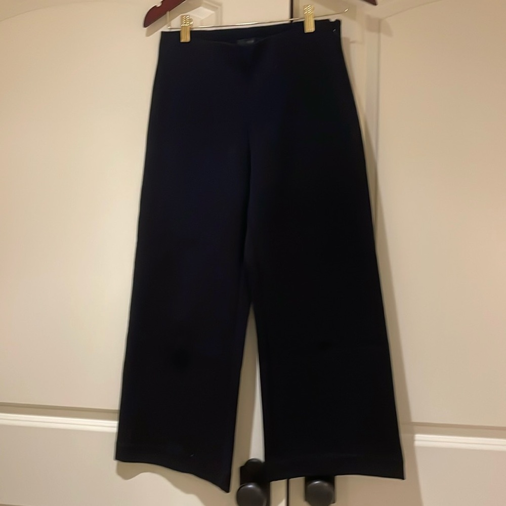 COPY - J. Crew side zip stretch wide leg capri pant